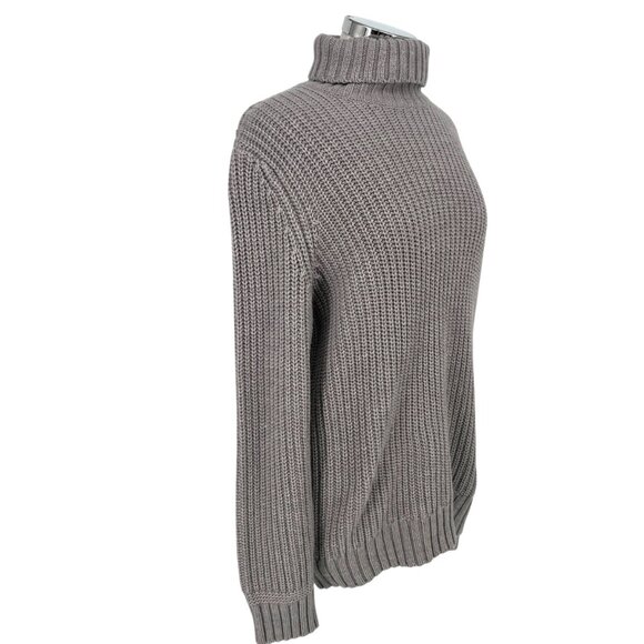 Bershka Chunky Turtleneck Sweater Gray Size Medium - Picture 5 of 10